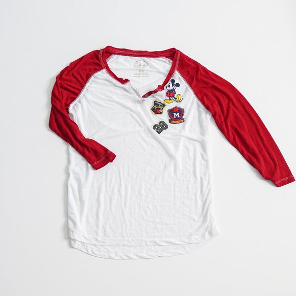 Mickey Mouse Mid Sleeve Shirt Women's M (7-9) - Picture 1 of 2